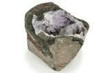 Amethyst and Barite Crystals in Basalt - India #220090-1